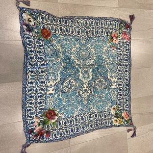 Johnny Was Silk Scarf, EUC